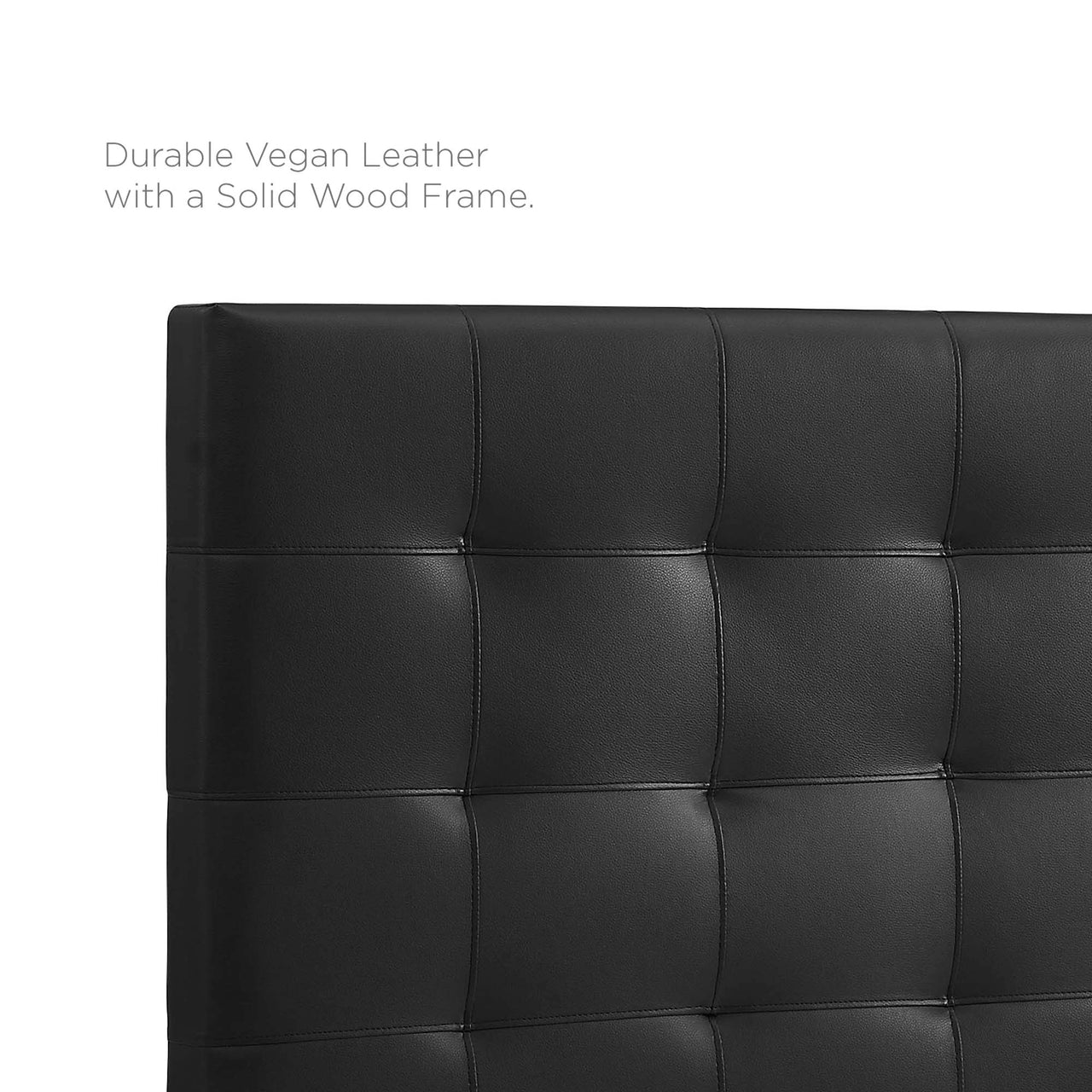 Coordinate Faux Leather Full | Queen Headboard, Black