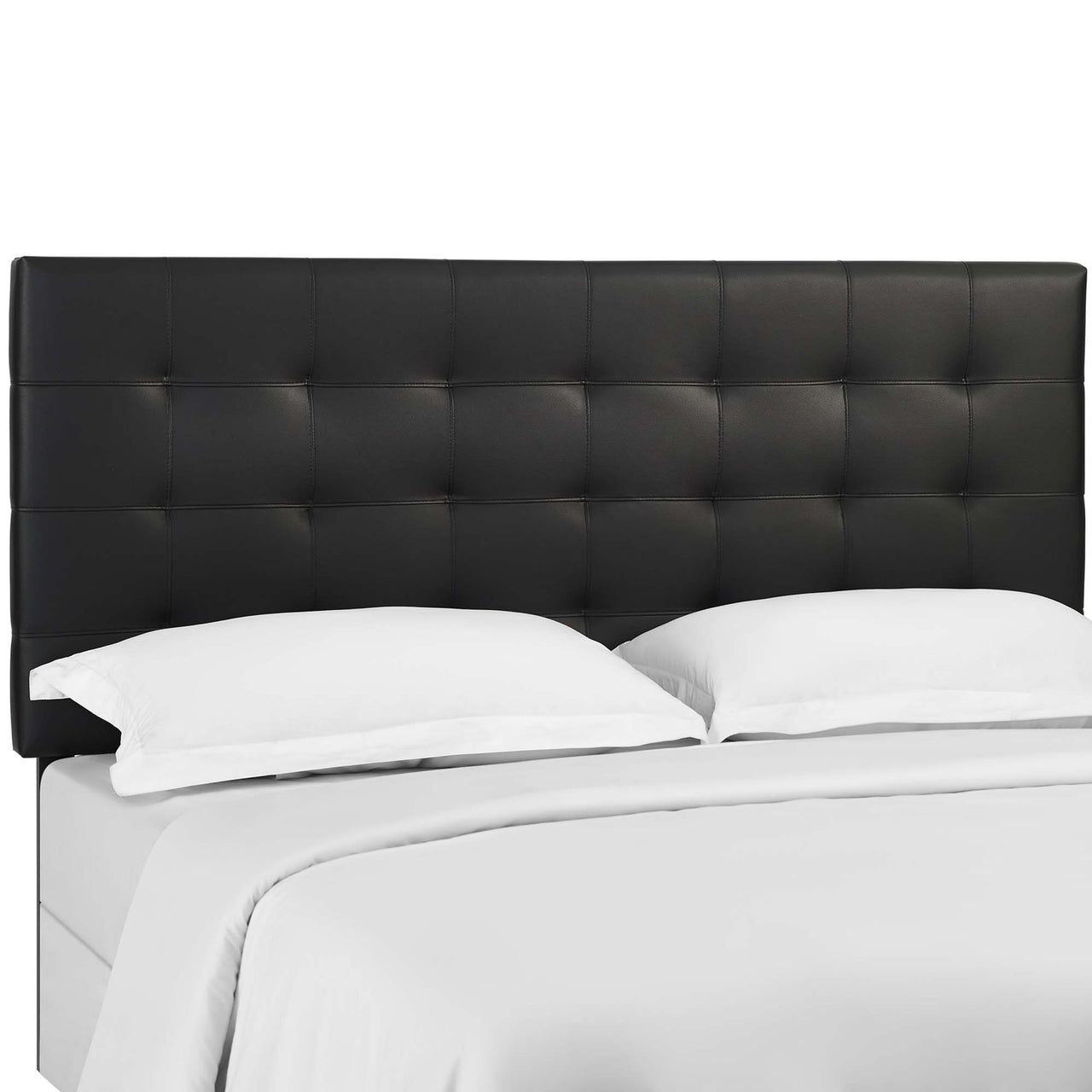 Coordinate Faux Leather King and California King Headboard, Black