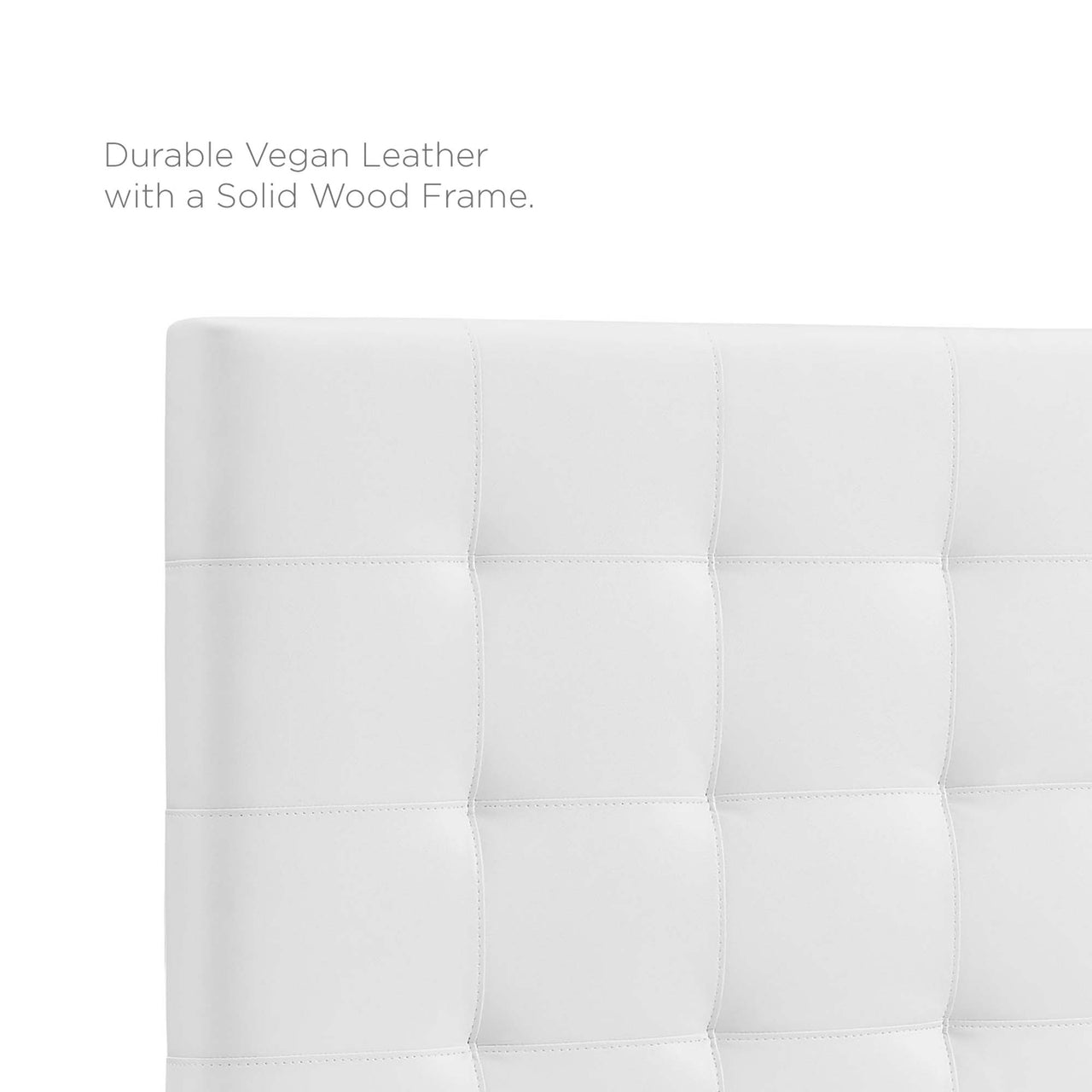 Coordinate Faux Leather King and California King Headboard, White
