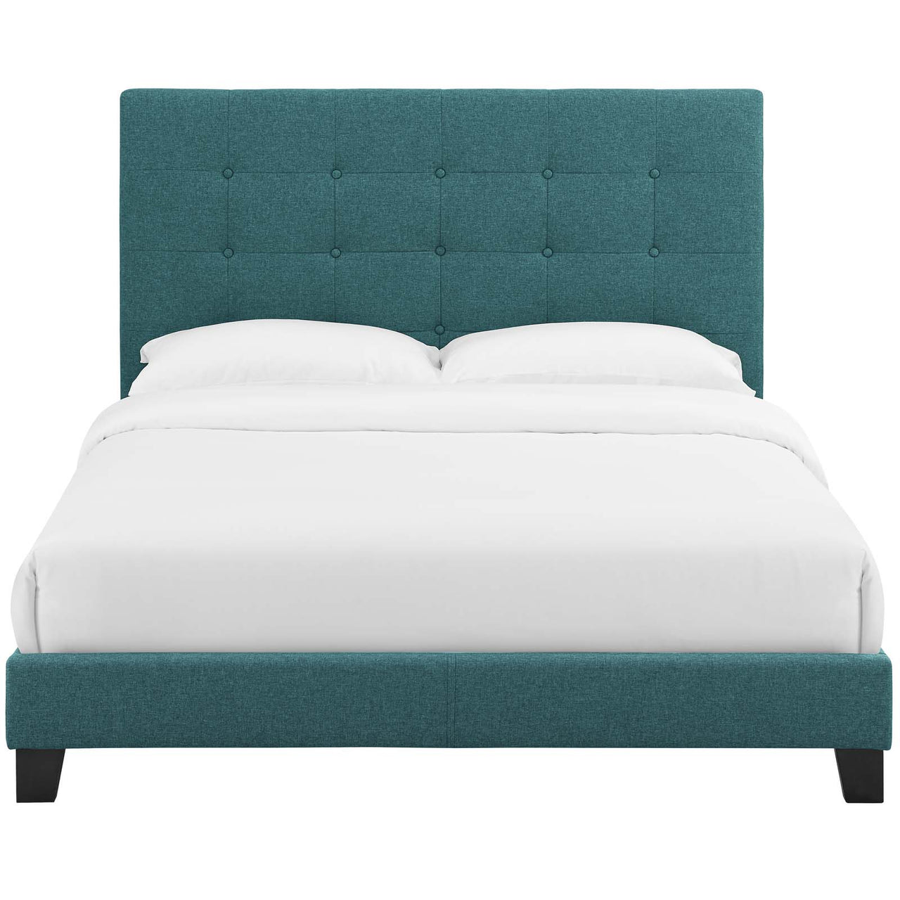 Melissa Fabric Twin Platform Bed, Teal