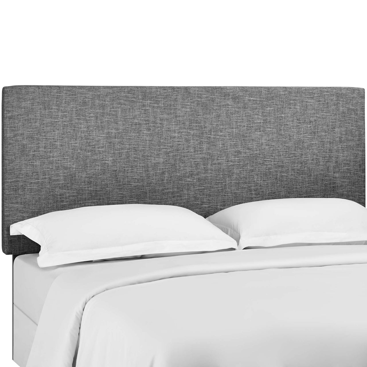 Tylea Linen Fabric Full | Queen Headboard, Light Gray