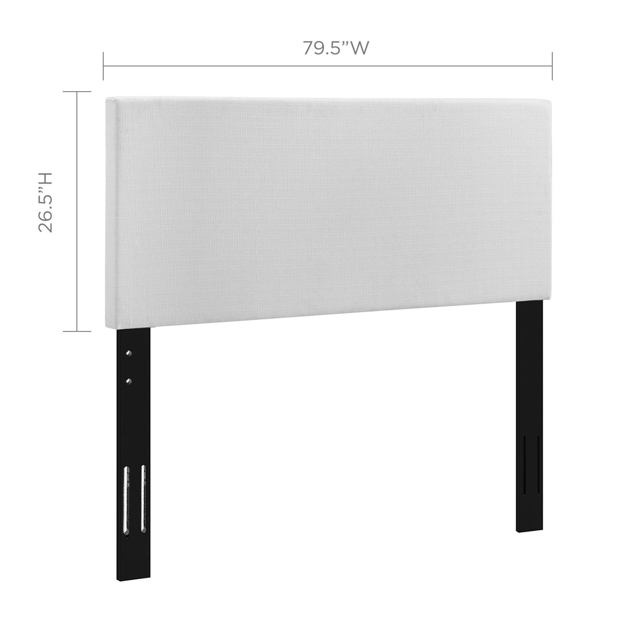 Tylea Linen Fabric King and California King Headboard, White