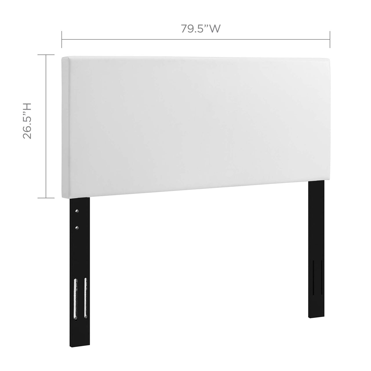 Tylea Faux Leather King and California King Headboard, White