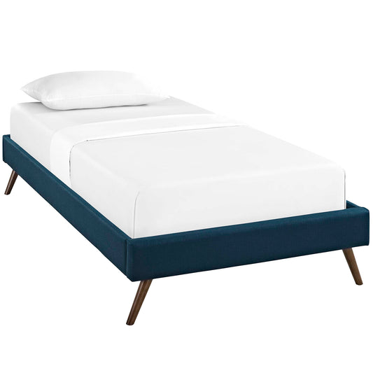 Atlasi Fabric Twin Bed Frame, Azure