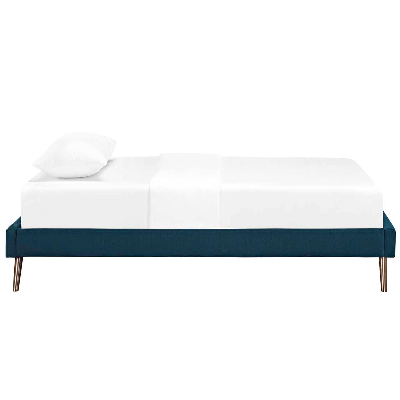 Atlasi Fabric Twin Bed Frame, Azure