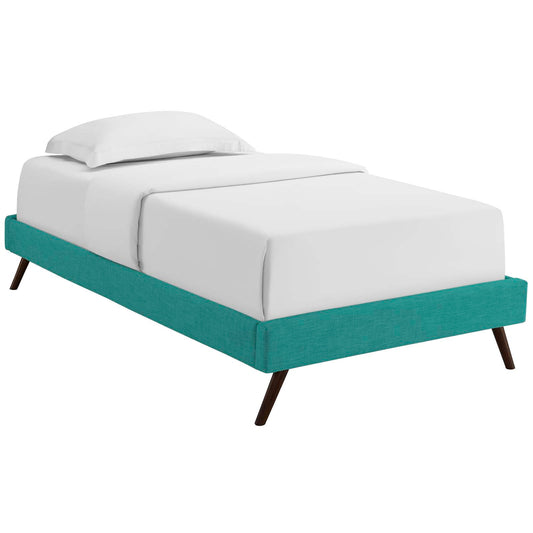 Atlasi Fabric Twin Bed Frame, Teal