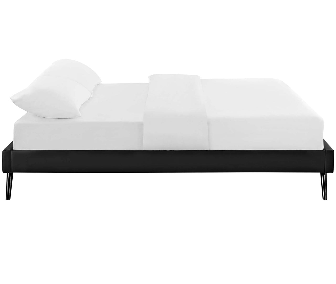 Atlasi Eco-Leather Full Bed Frame, Black