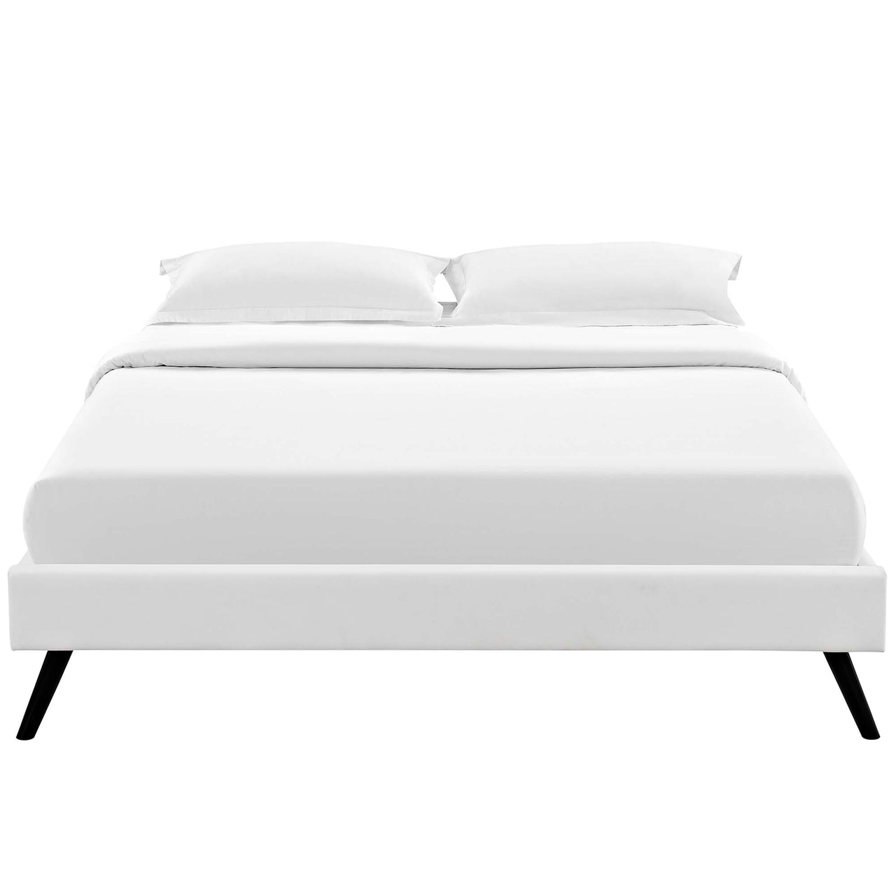Atlasi Eco-Leather Full Bed Frame, White