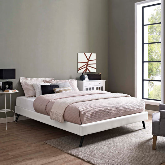 Atlasi Eco-Leather Full Bed Frame, White