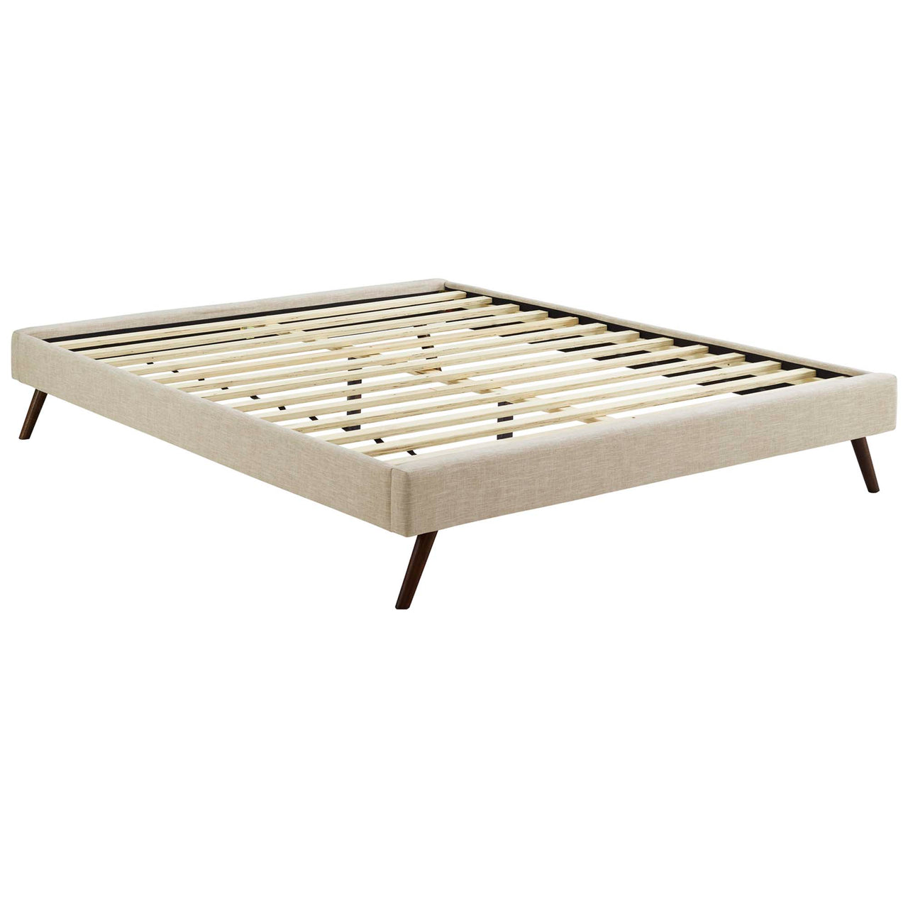 Atlasi Fabric Full Bed Frame, Beige