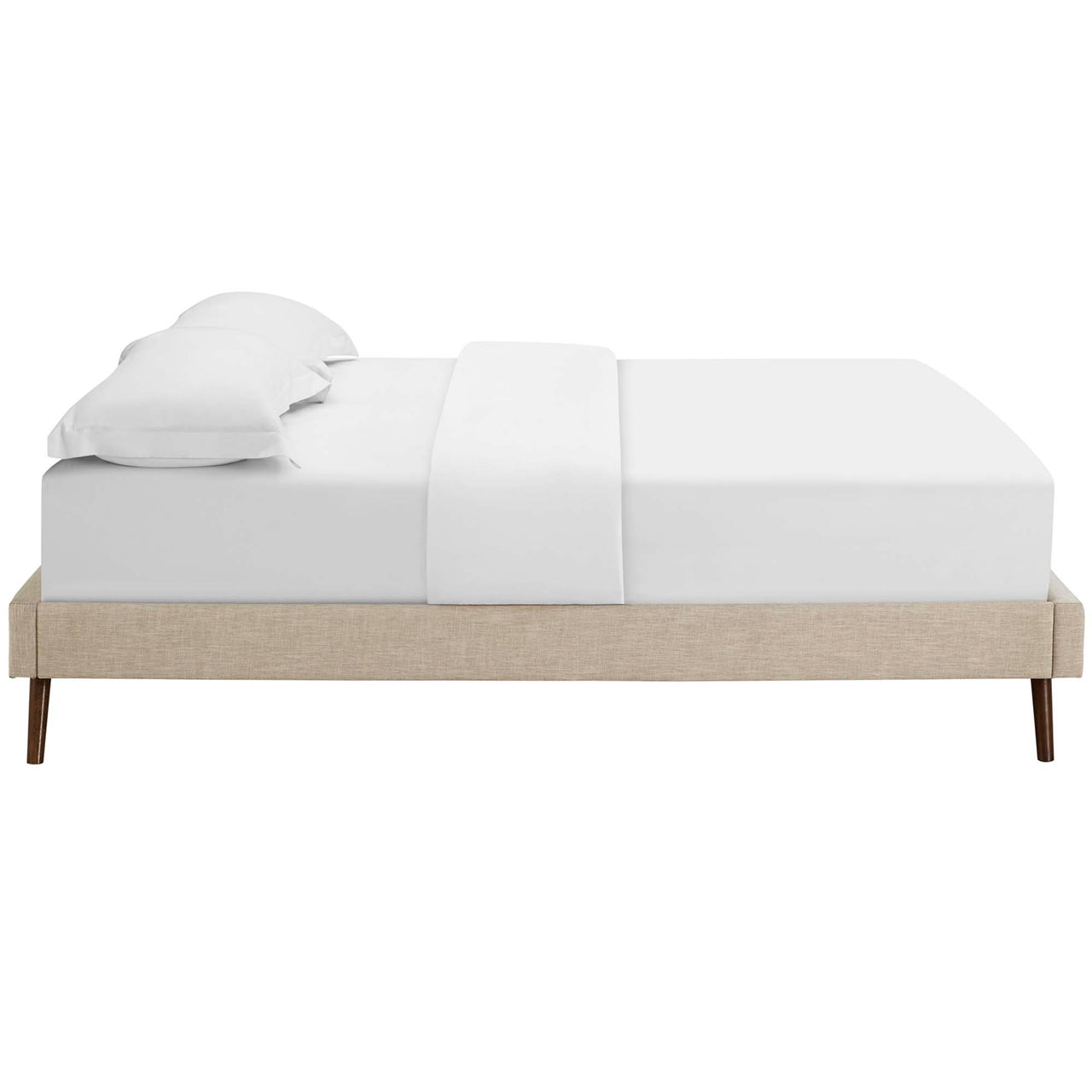 Atlasi Fabric Full Bed Frame, Beige