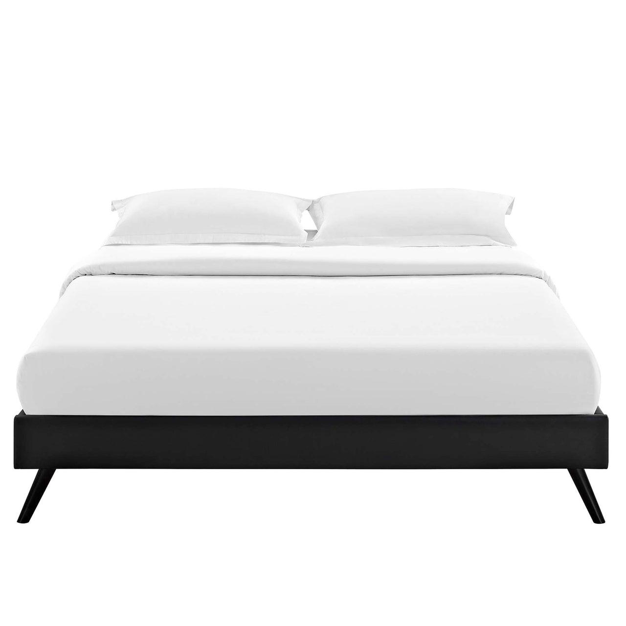 Atlasi Eco-Leather Queen Bed Frame, Black