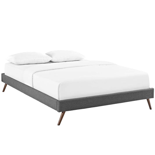 Atlasi Fabric Queen Bed Frame, Gray
