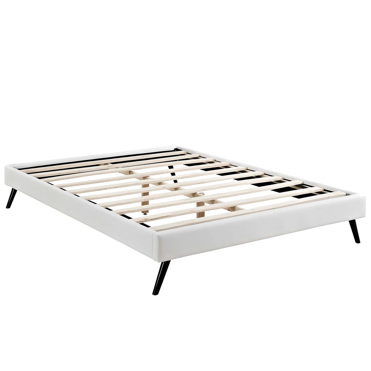 Atlasi Eco-Leather King Bed Frame, White