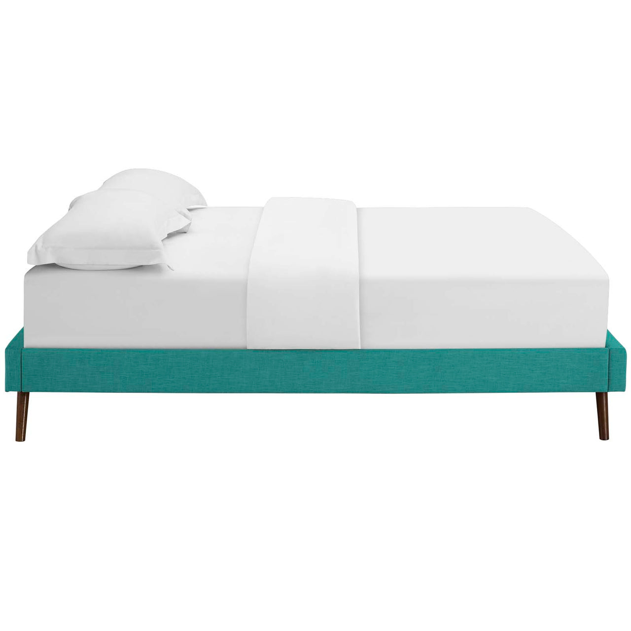 Atlasi Fabric King Bed Frame, Teal