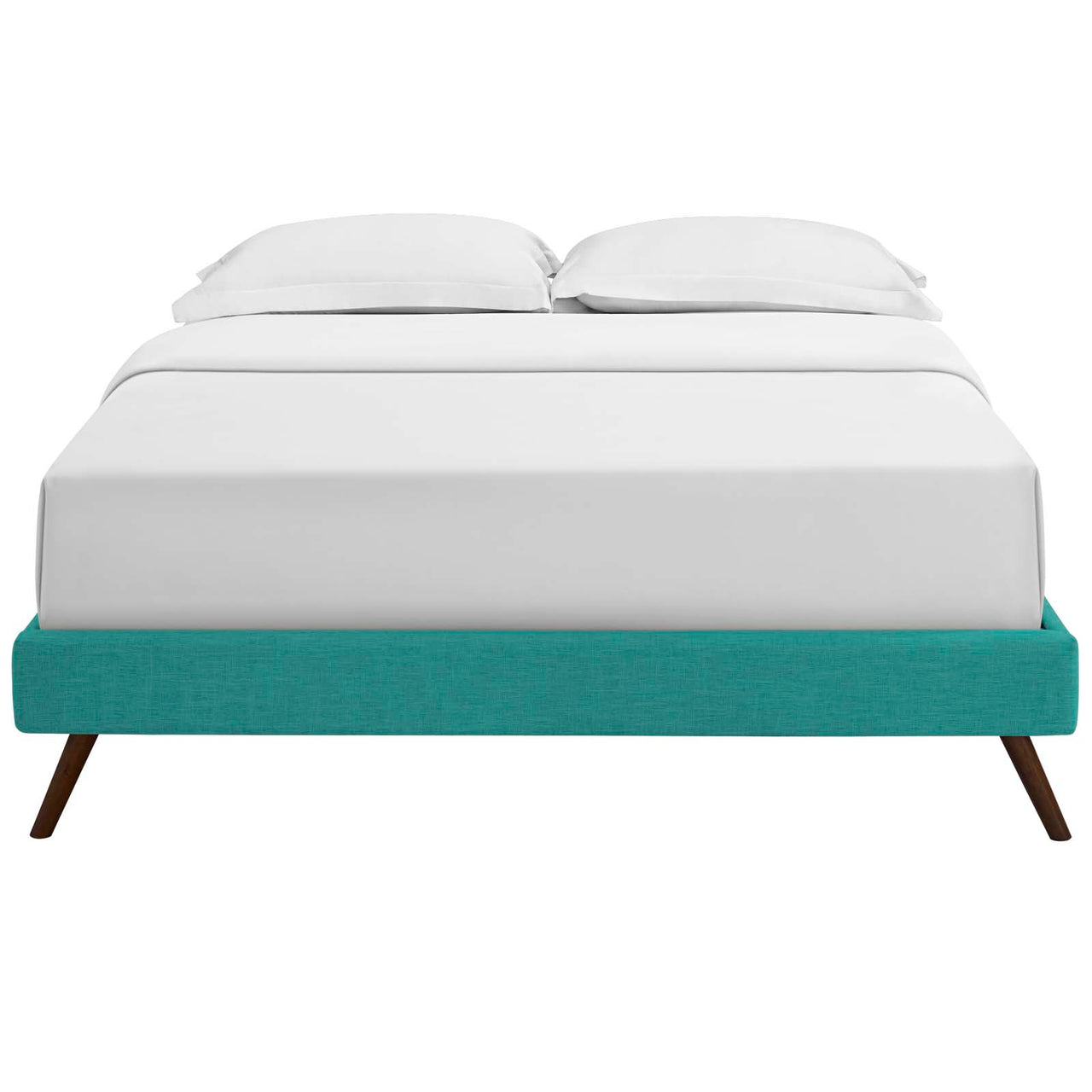 Atlasi Fabric King Bed Frame, Teal