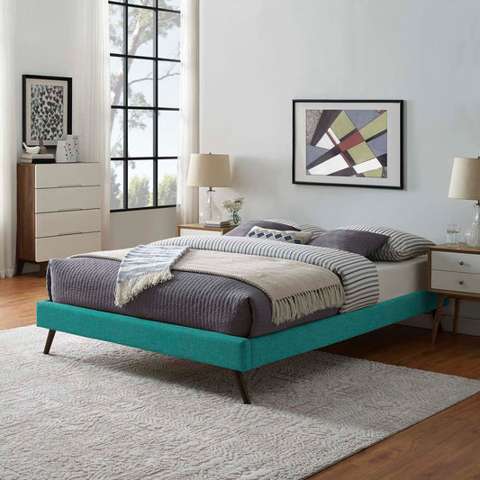 Atlasi Fabric King Bed Frame, Teal