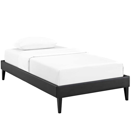 Tasha Eco-Leather Twin Bed Frame, Black