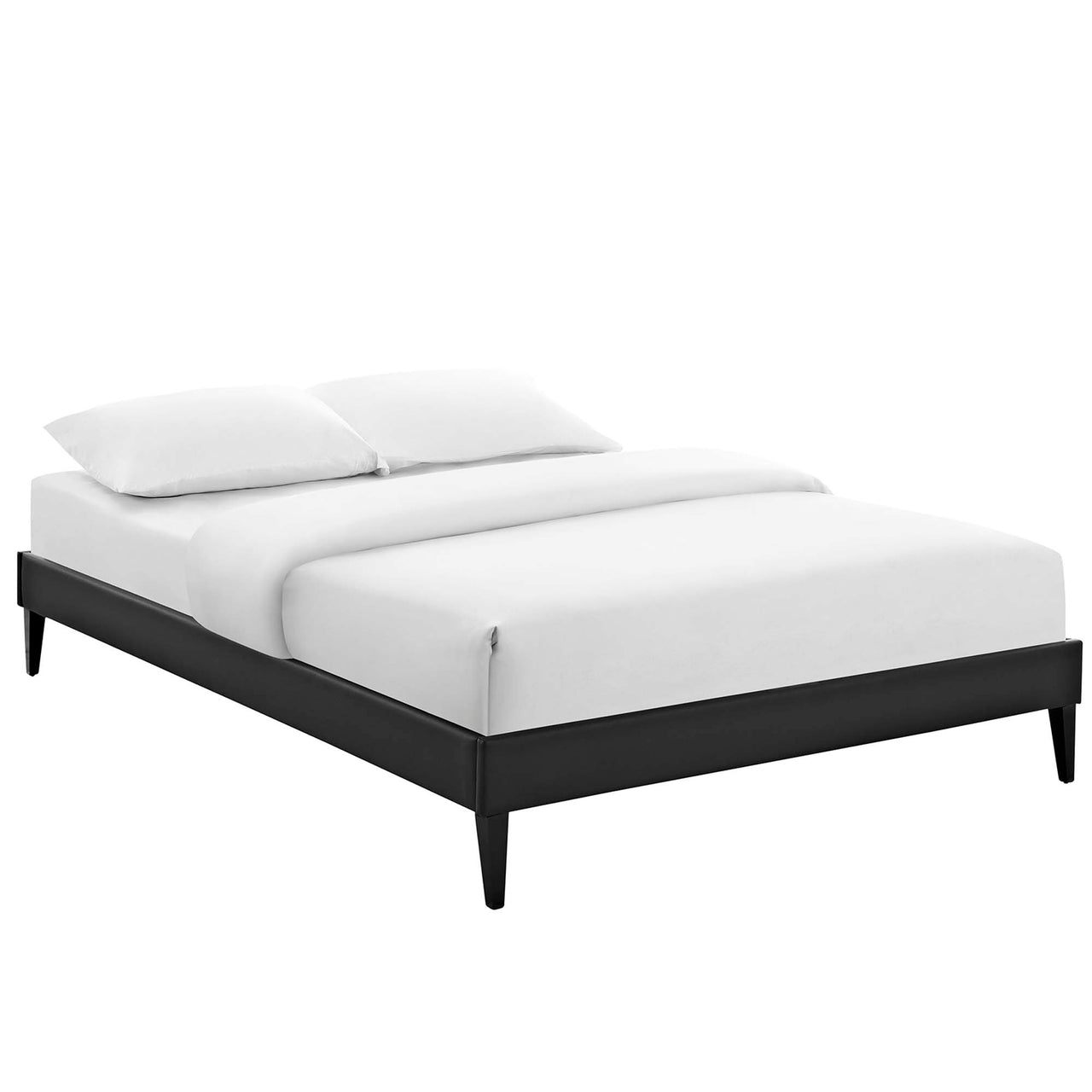 Tasha Eco-Leather Full Bed Frame, Black
