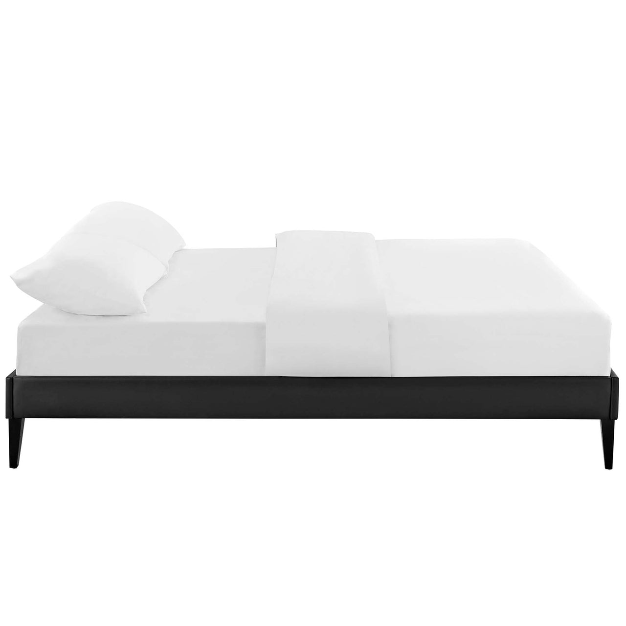 Tasha Eco-Leather Full Bed Frame, Black