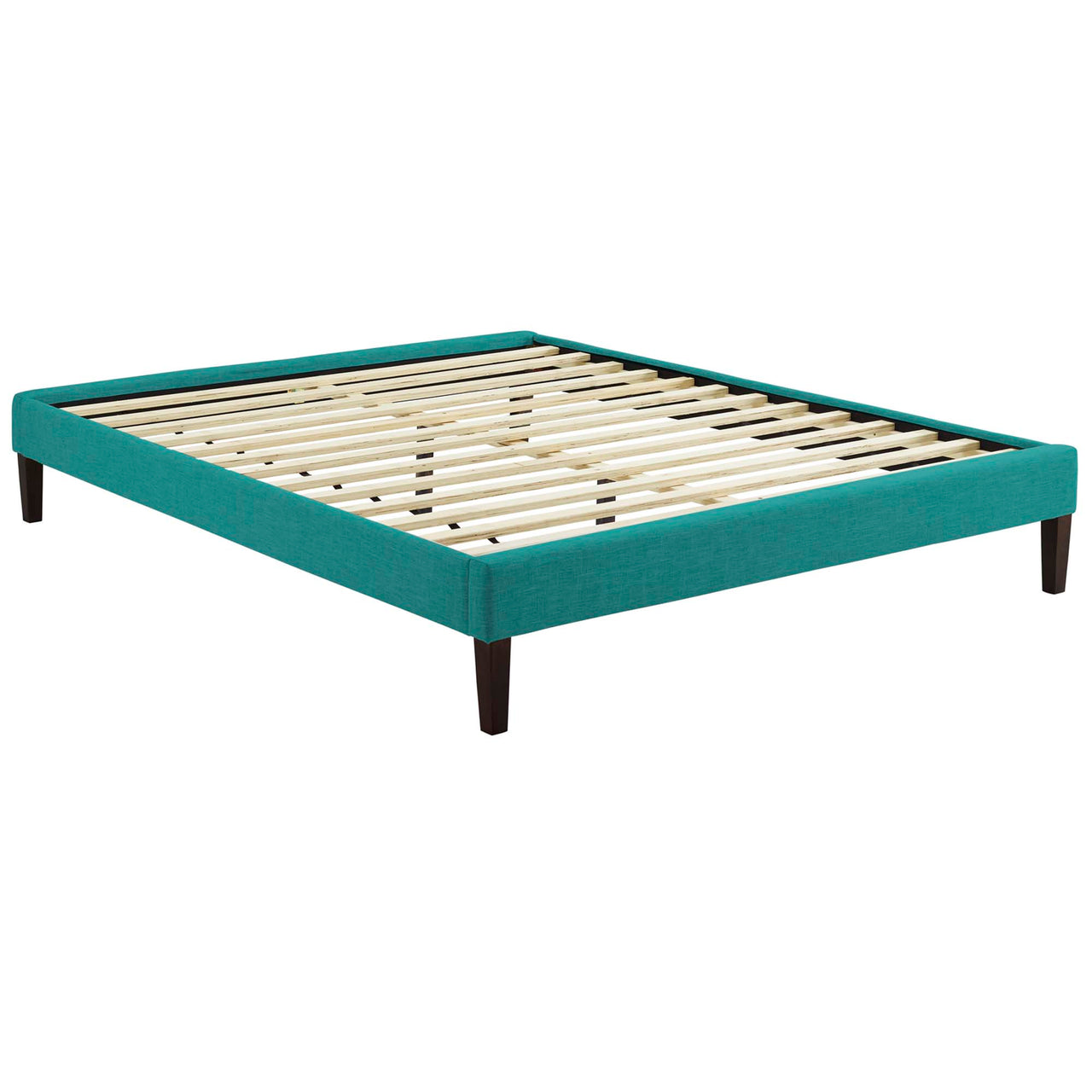 Tasha Fabric Full Bed Frame, Teal