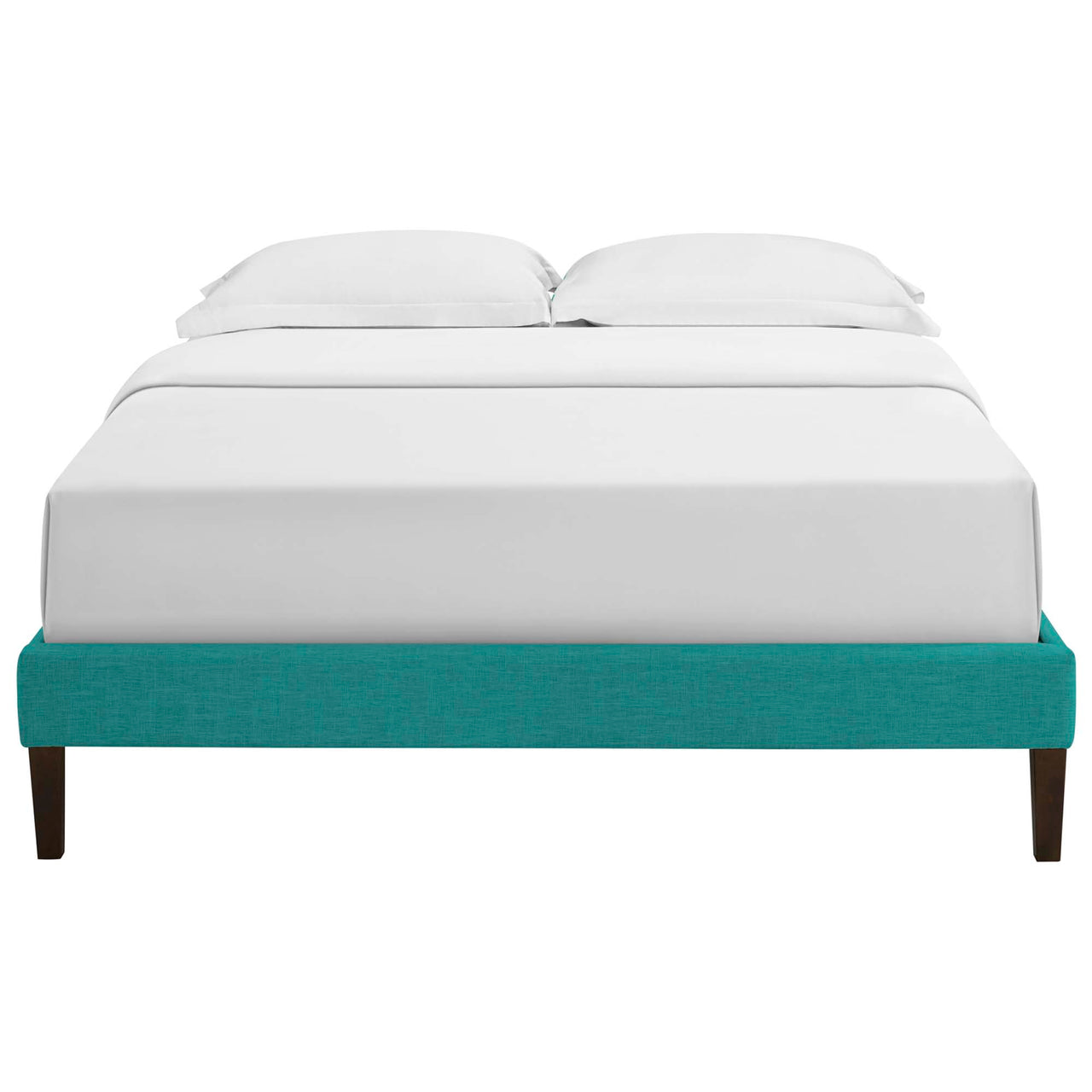 Tasha Fabric Full Bed Frame, Teal