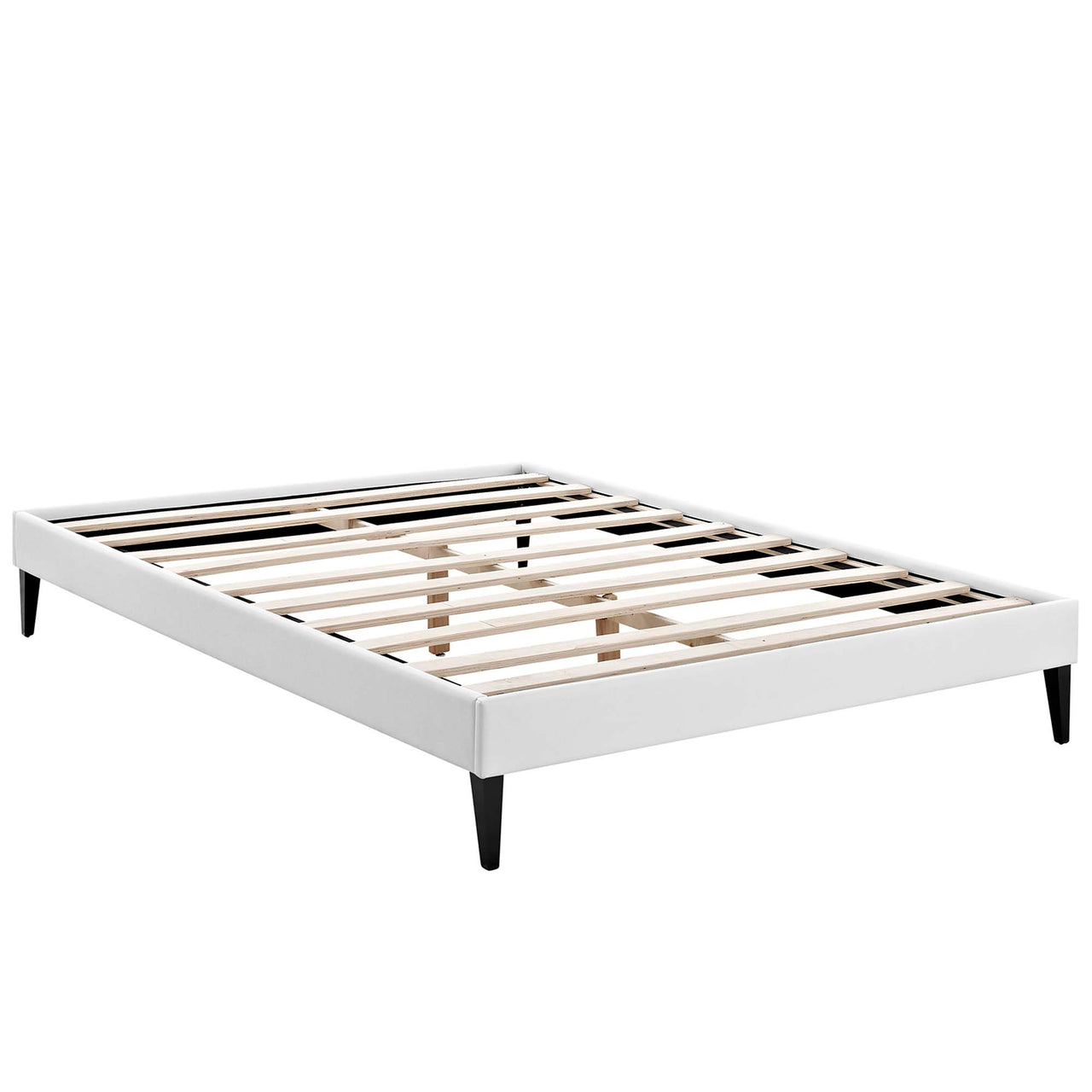 Tasha Eco-Leather Queen Bed Frame, White