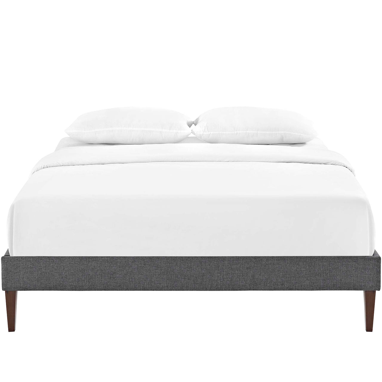 Tasha Fabric Queen Bed Frame, Gray