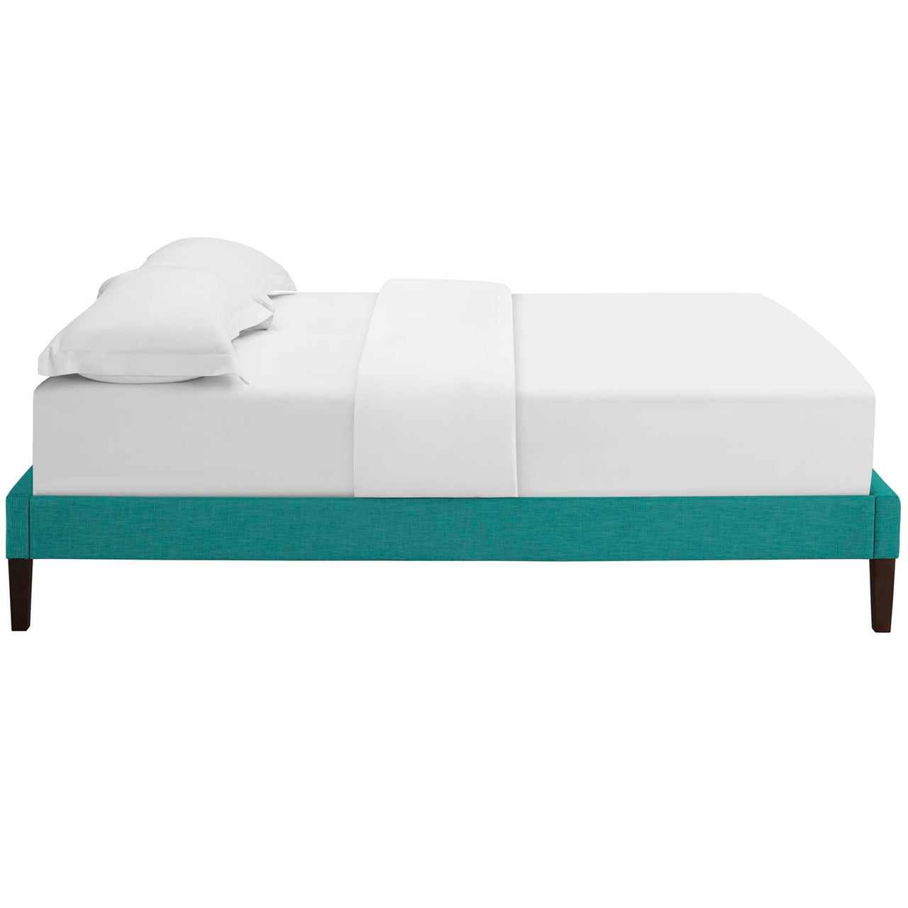 Tasha Fabric Queen Bed Frame, Teal