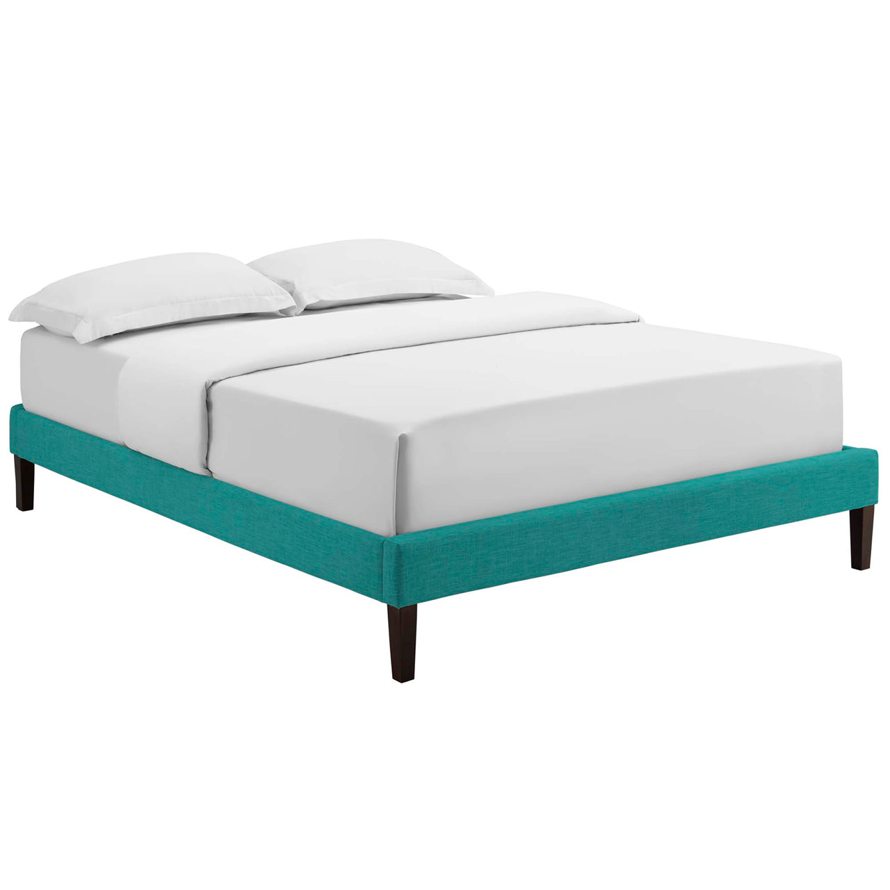 Tasha Fabric King Bed Frame, Teal