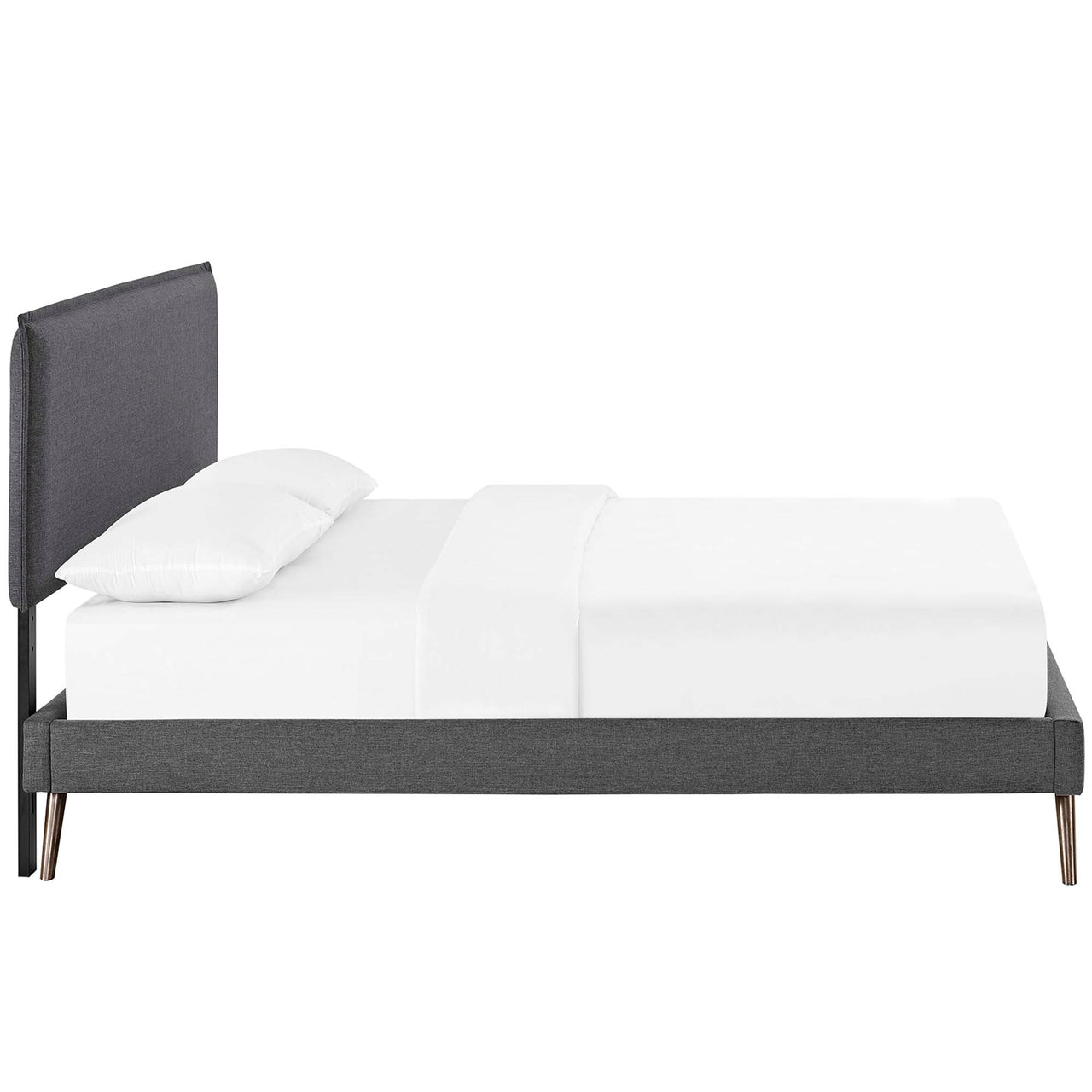 Alinna Fabric Queen Platform Bed, Gray