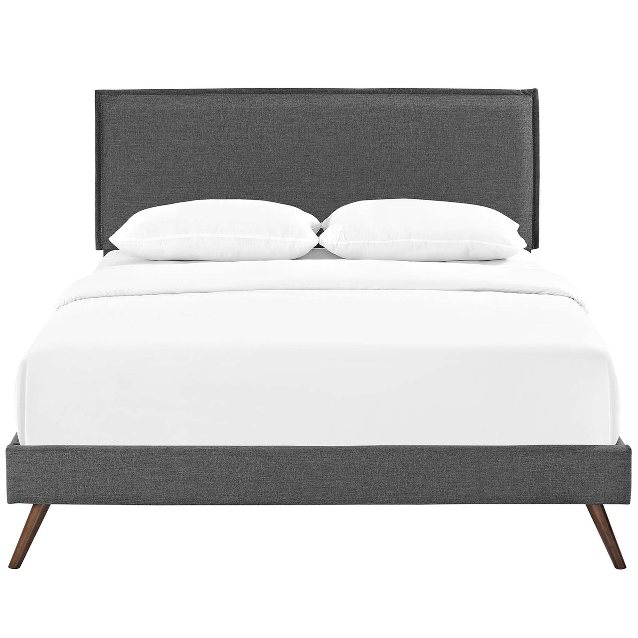Alinna Fabric Queen Platform Bed, Gray