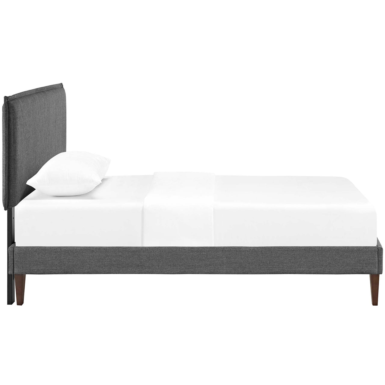 Alinna Fabric Twin Platform Bed, Gray