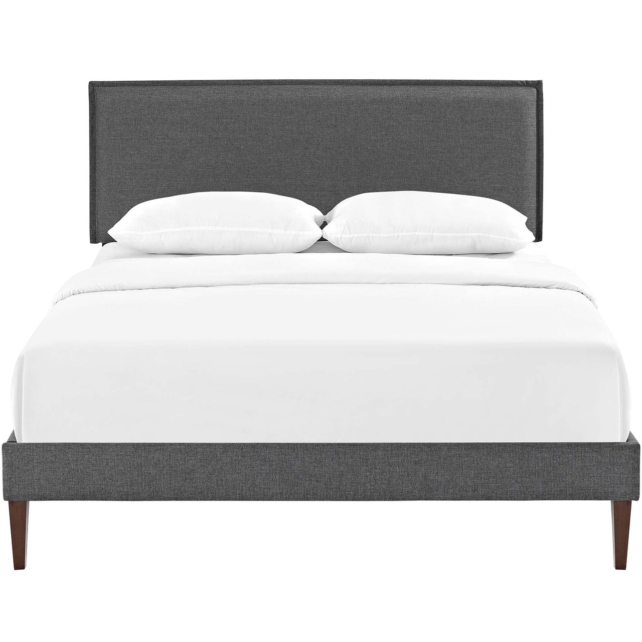 Alinna Fabric Full Platform Bed, Gray