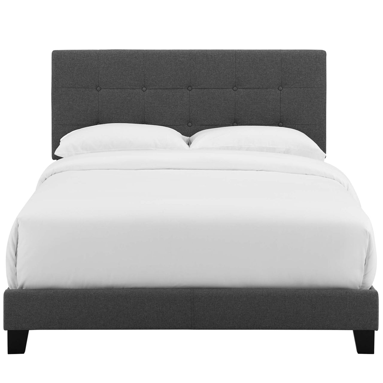 Amirada Fabric Twin Bed, Gray