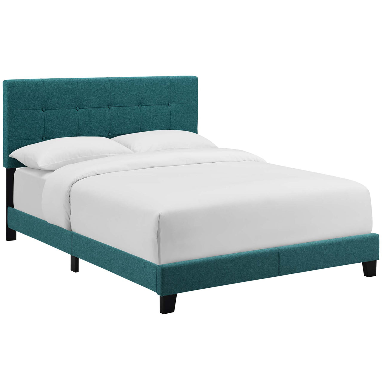 Amirada Fabric Full Bed, Teal