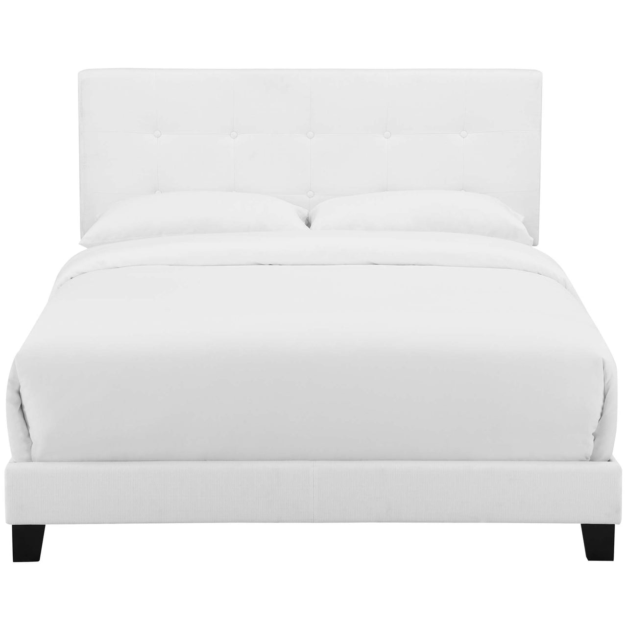 Amirada Fabric Full Bed, White
