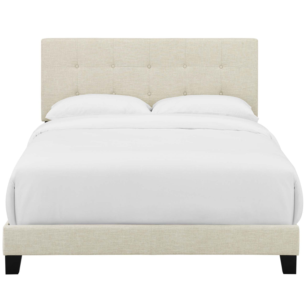 Amirada Fabric Queen Bed, Beige