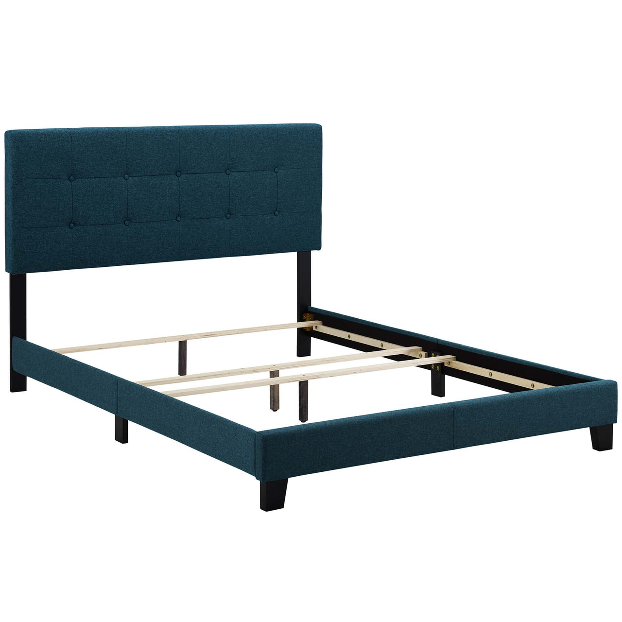 Amirada Fabric King Bed, Azure
