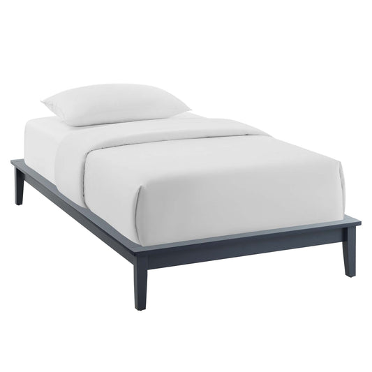 Woodcroft Twin Platform Bed Frame, Gray