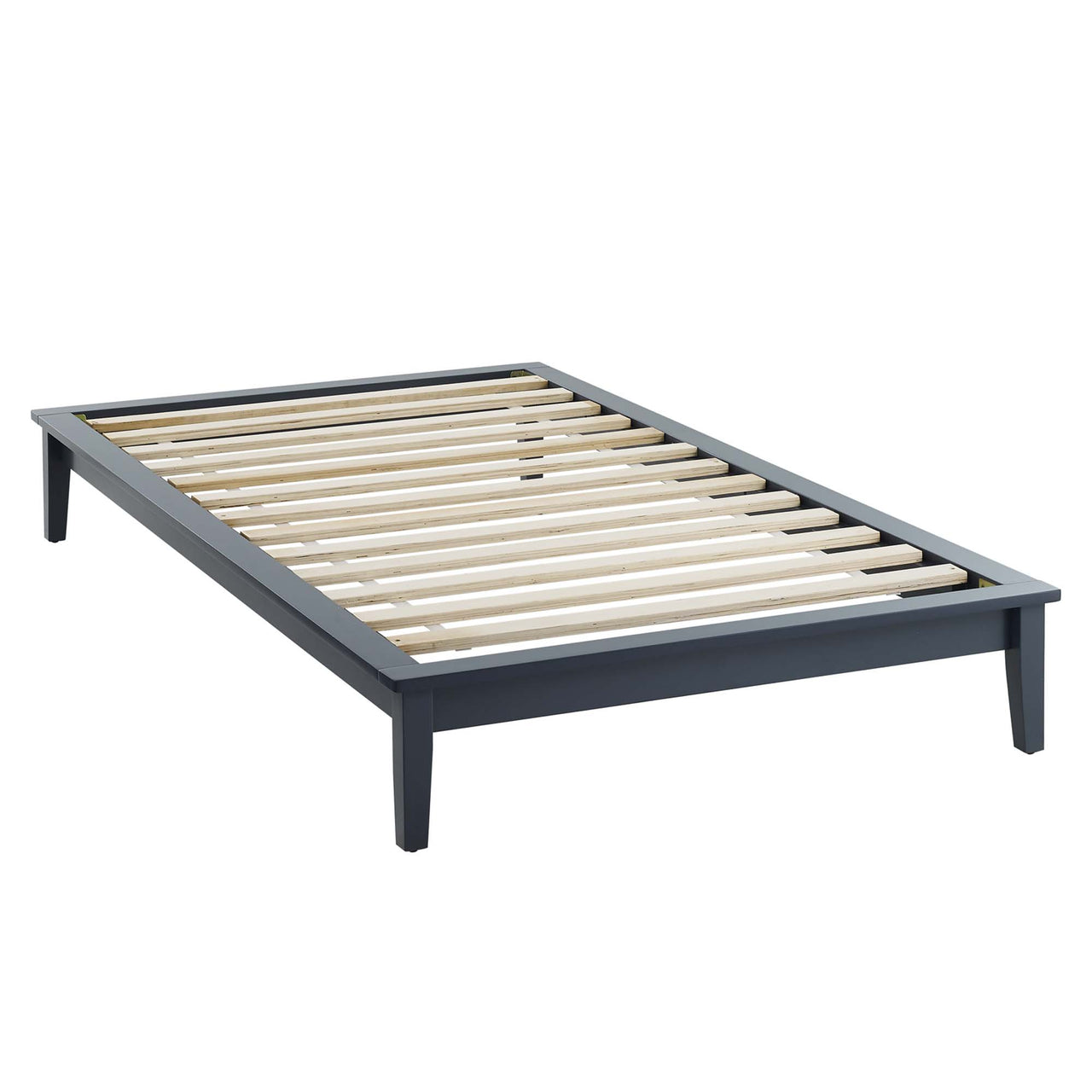 Woodcroft Twin Platform Bed Frame, Gray