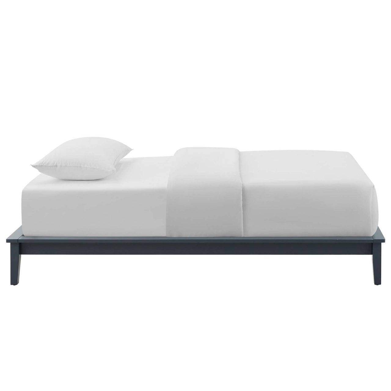Woodcroft Twin Platform Bed Frame, Gray