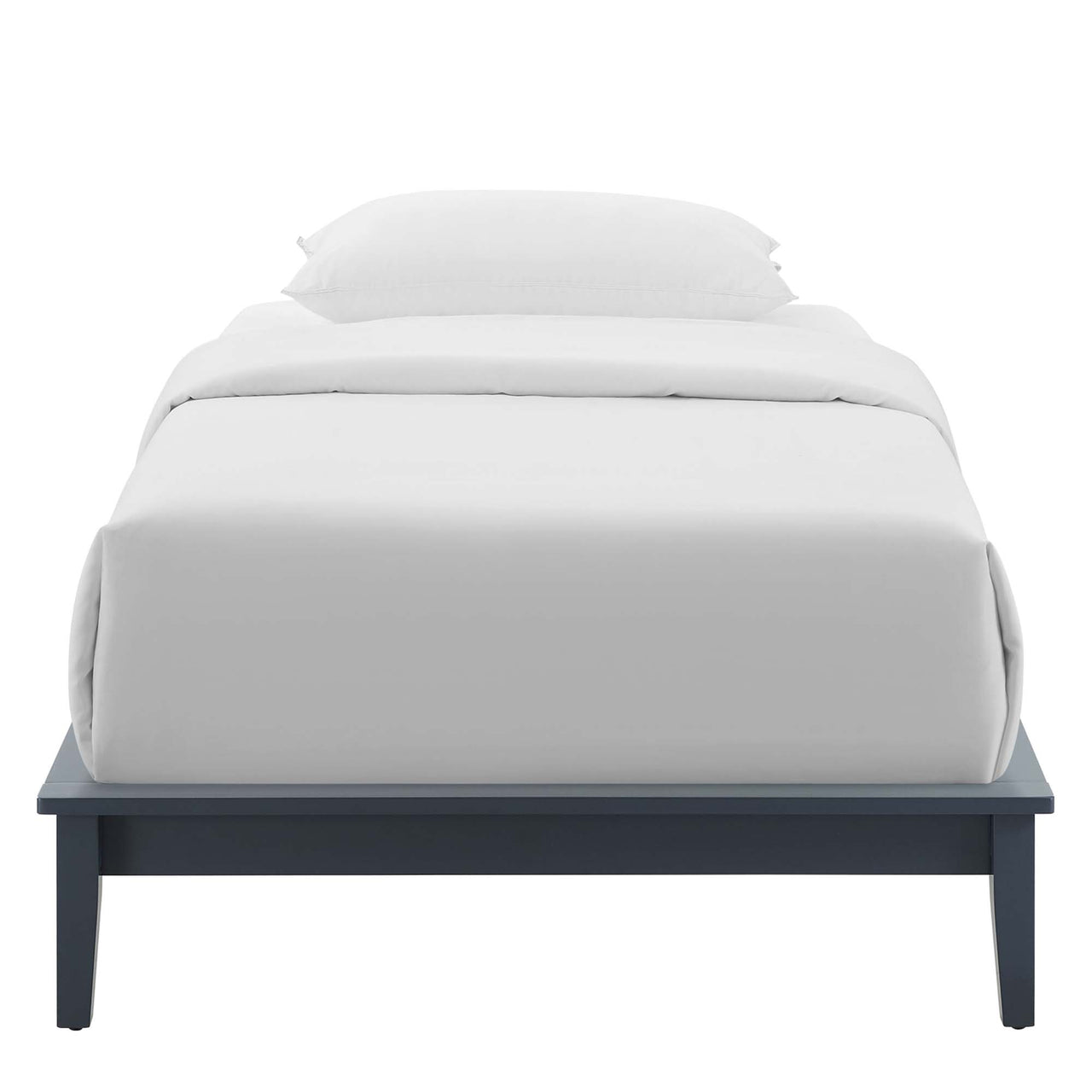 Woodcroft Twin Platform Bed Frame, Gray