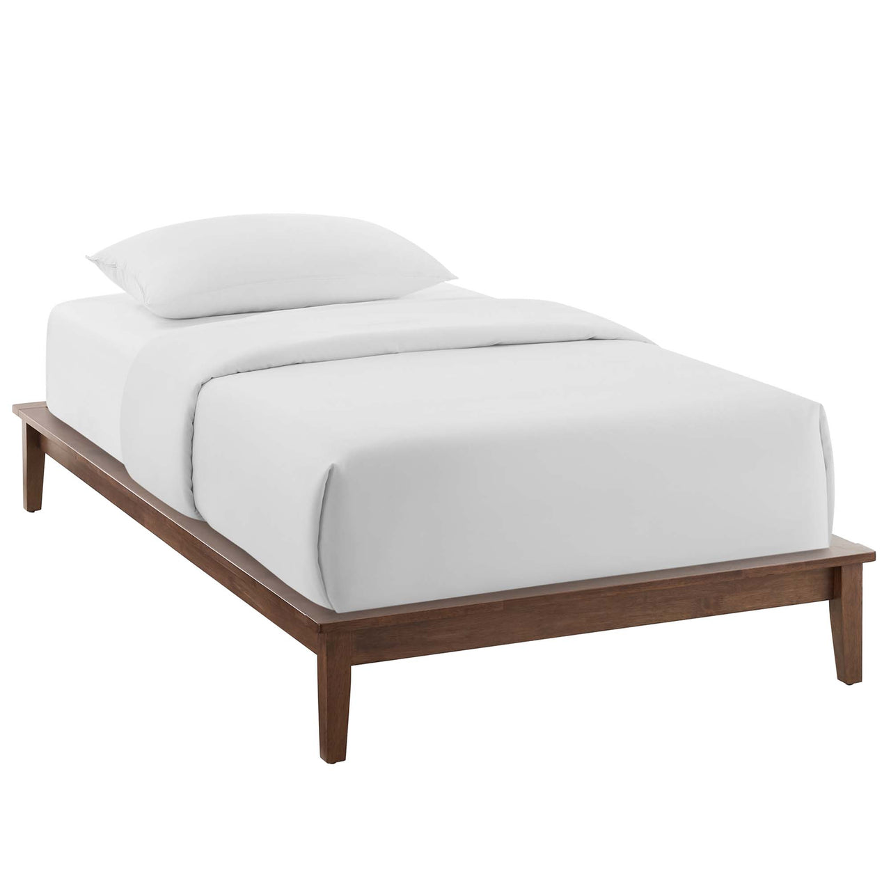 Woodcroft Twin Platform Bed Frame, Walnut