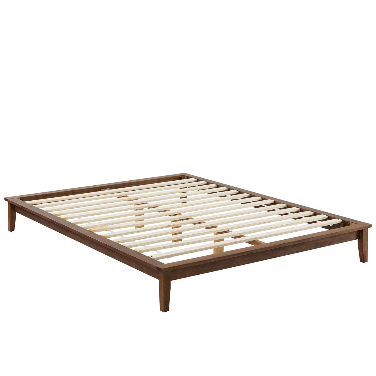 Woodcroft Full Platform Bed Frame, Walnut