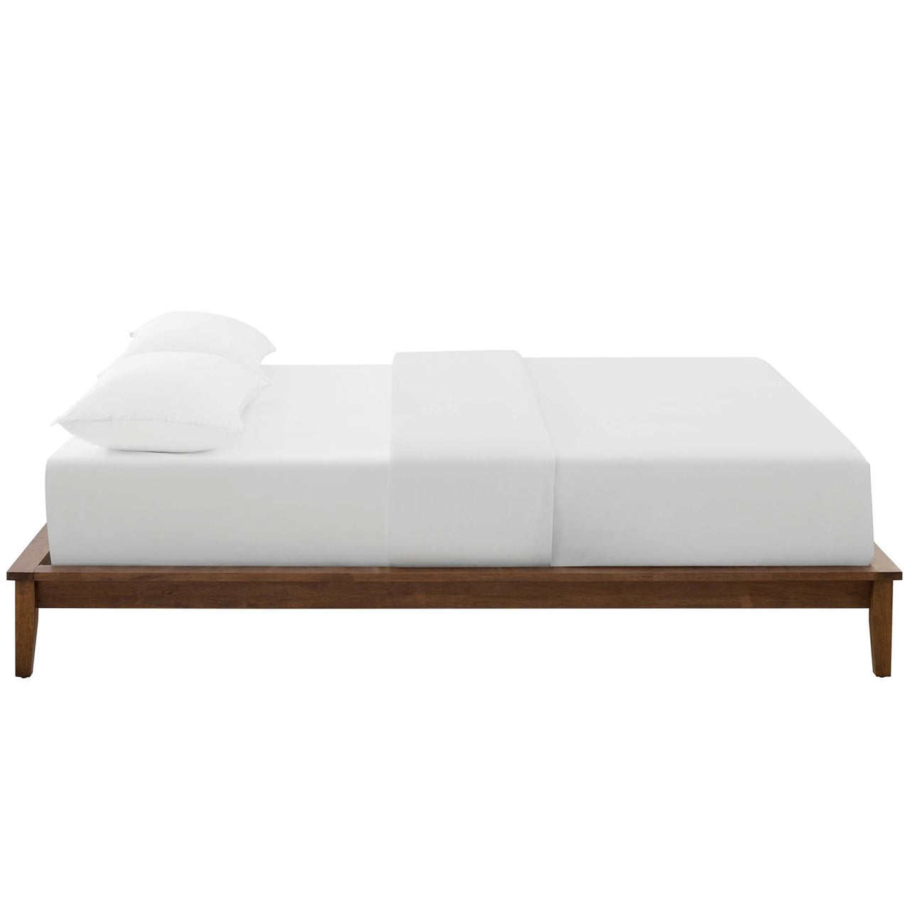 Woodcroft Full Platform Bed Frame, Walnut