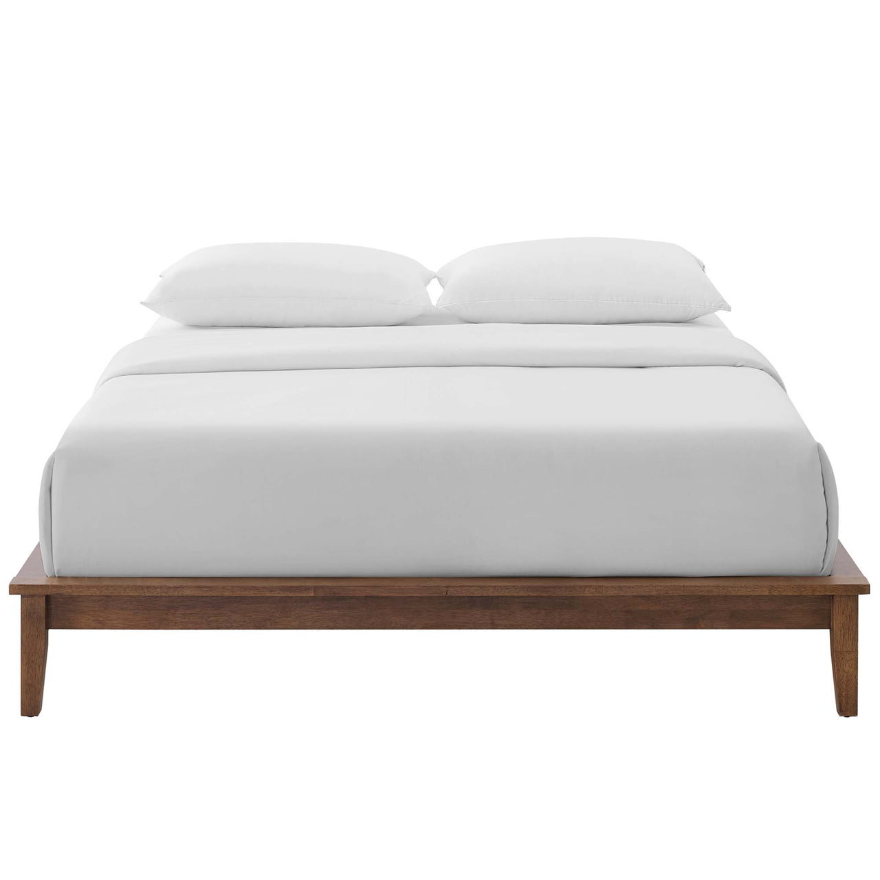 Woodcroft Full Platform Bed Frame, Walnut