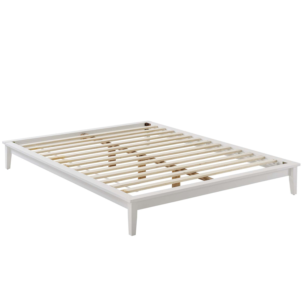 Woodcroft Full Platform Bed Frame, White