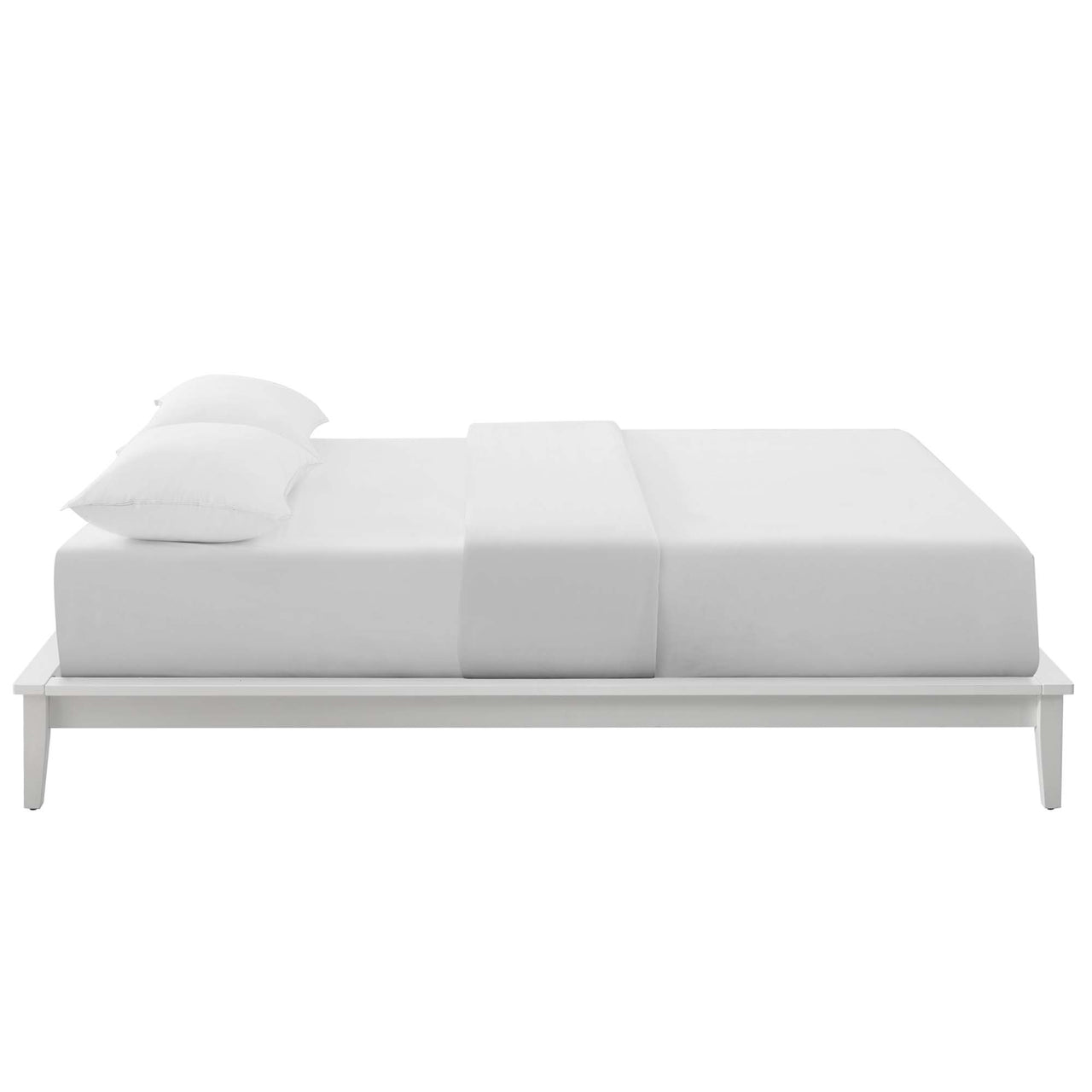 Woodcroft Full Platform Bed Frame, White