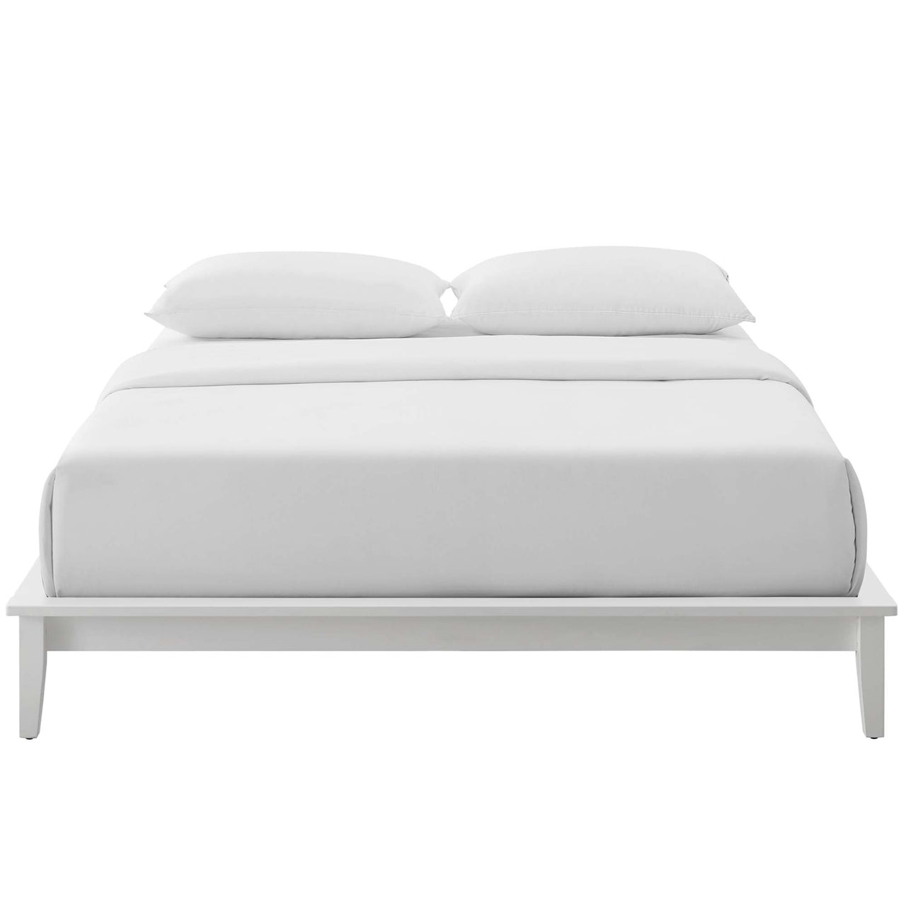 Woodcroft Full Platform Bed Frame, White